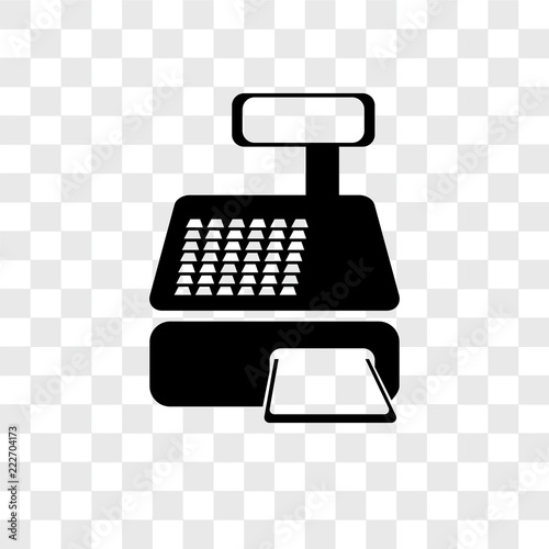 cashier machine icons isolated on transparent background. Modern and editable cashier machine icon. Simple icon vector illustration.