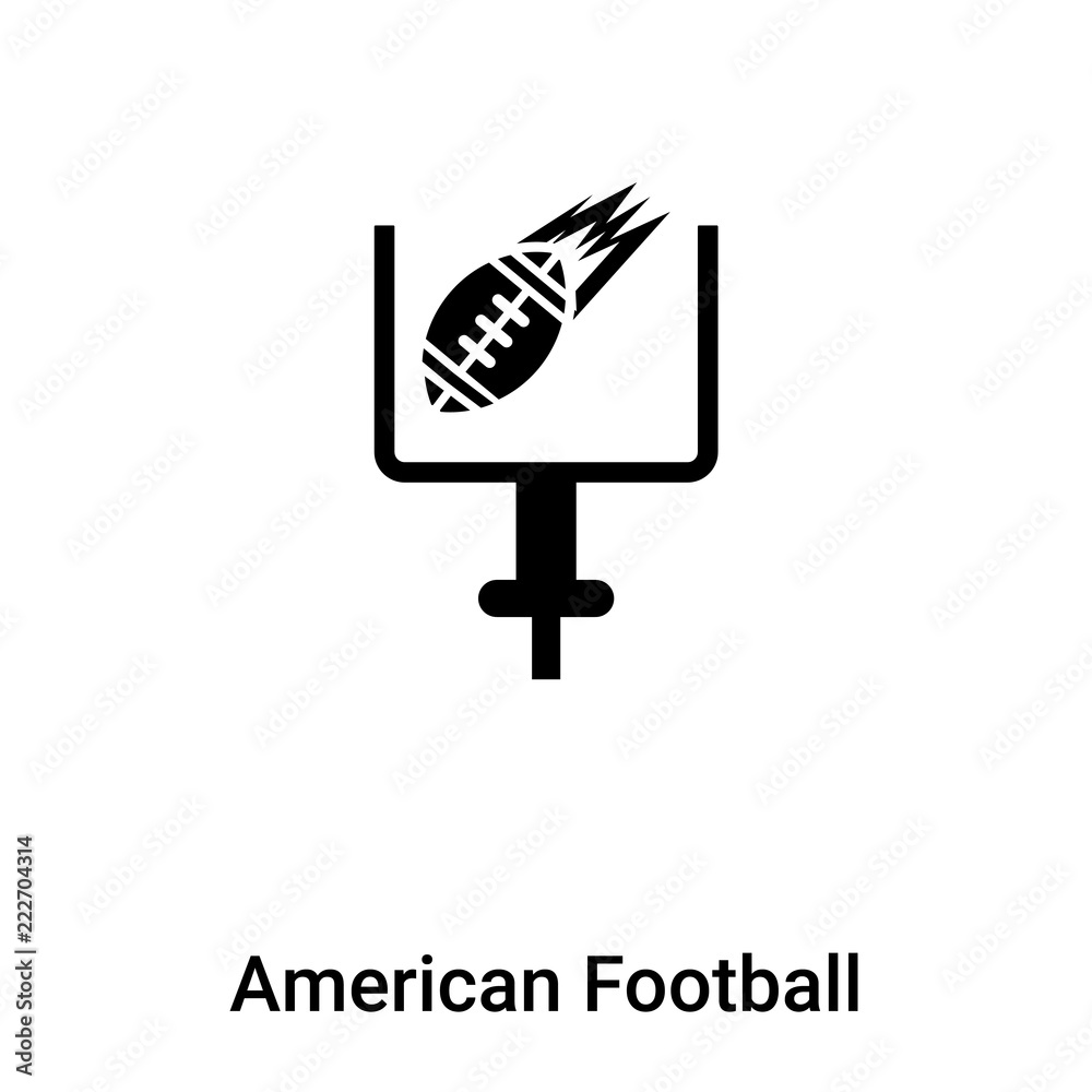 American Football Goal icon vector isolated on white background, logo concept of American Football Goal sign on transparent background, black filled symbol American Football Goal icon vector isolated on white background, logo concept of American Football Goal sign on transparent background, black filled symbol