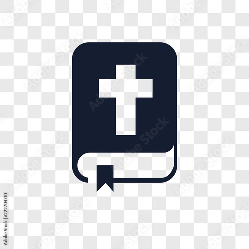 bible icons isolated on transparent background. Modern and editable bible icon. Simple icon vector illustration.