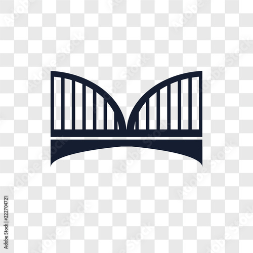 bridge icons isolated on transparent background. Modern and editable bridge icon. Simple icon vector illustration.