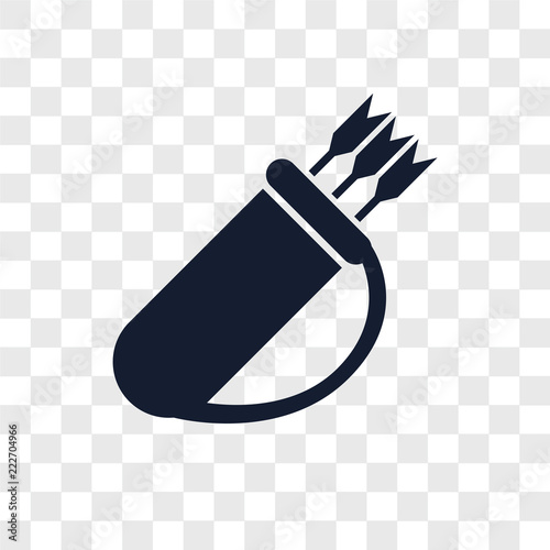 quiver icons isolated on transparent background. Modern and editable quiver icon. Simple icon vector illustration.