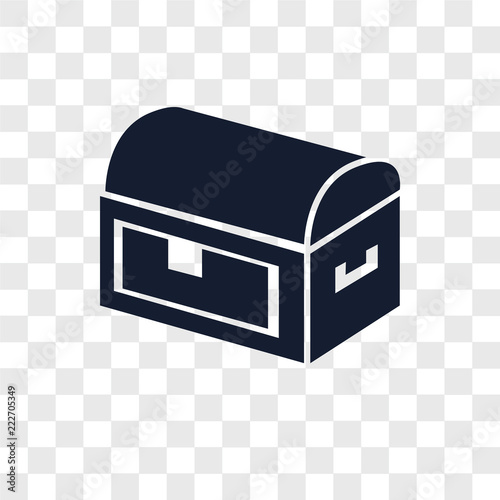 chest icons isolated on transparent background. Modern and editable chest icon. Simple icon vector illustration.