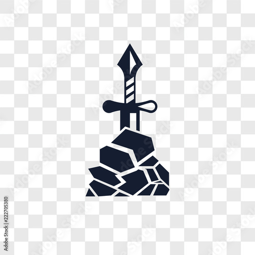 excalibur icons isolated on transparent background. Modern and editable excalibur icon. Simple icon vector illustration.