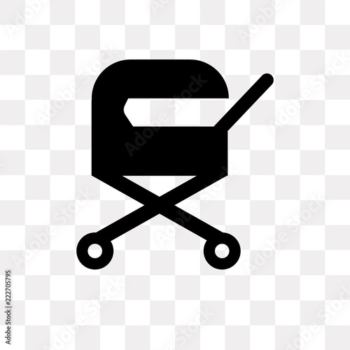 pram icon on transparent background. Modern icons vector illustration. Trendy pram icons