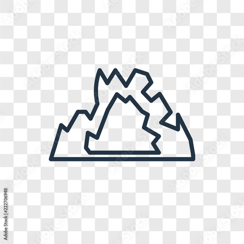 cave icons isolated on transparent background. Modern and editable cave icon. Simple icon vector illustration.