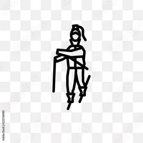 ski icon on transparent background. Modern icons vector illustration. Trendy ski icons