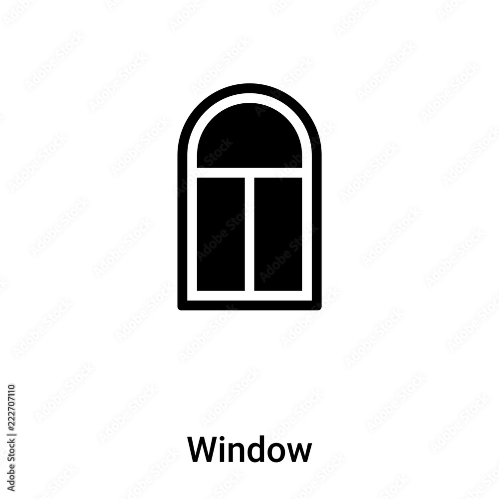Window icon vector isolated on white background, logo concept of Window sign on transparent background, black filled symbol Window icon vector isolated on white background, logo concept of Window sign on transparent background, black filled symbol