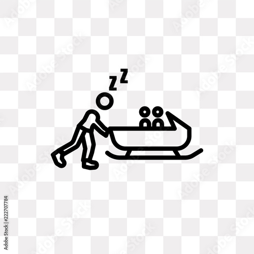 bobsled icon on transparent background. Modern icons vector illustration. Trendy bobsled icons