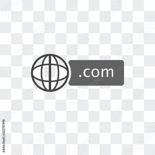 domain icon isolated on transparent background. Modern and editable domain icon. Simple icons vector illustration.
