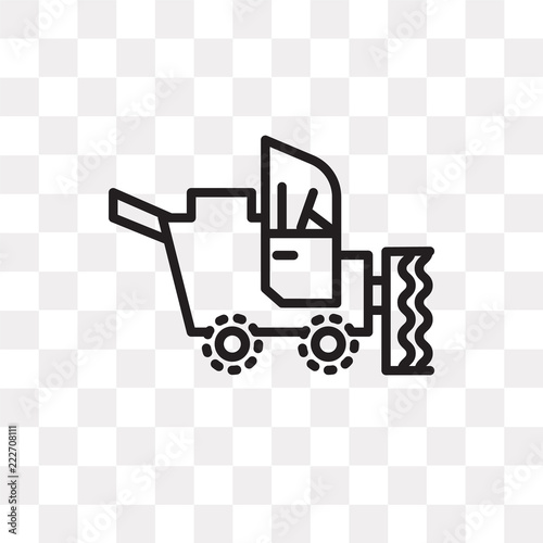 harvester icon on transparent background. Modern icons vector illustration. Trendy harvester icons