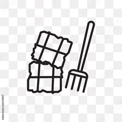 hay icon on transparent background. Modern icons vector illustration. Trendy hay icons
