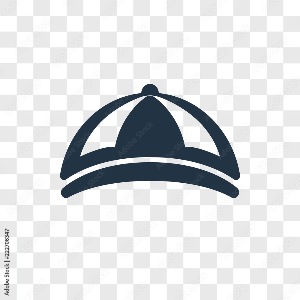 cap icons isolated on transparent background. Modern and editable cap ...
