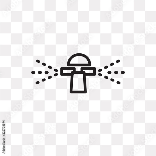 sprinkler icon on transparent background. Modern icons vector illustration. Trendy sprinkler icons