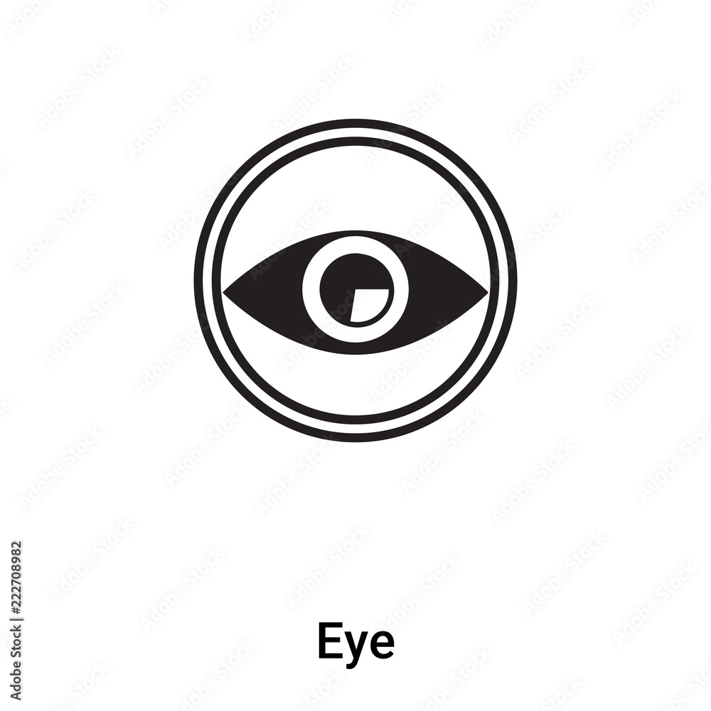 Eye icon vector isolated on white background, logo concept of Eye sign on transparent background, black filled symbol Eye icon vector isolated on white background, logo concept of Eye sign on transparent background, black filled symbol