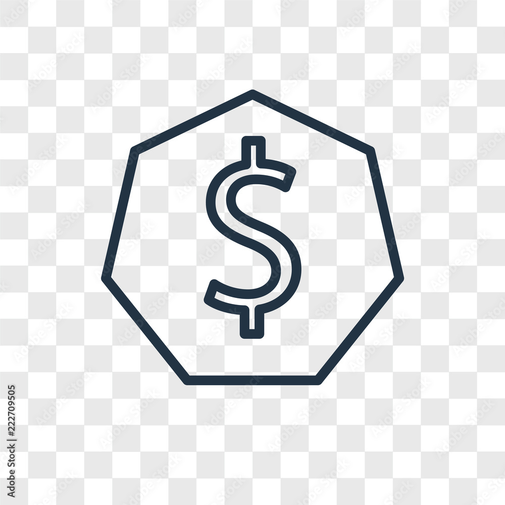dollar icons isolated on transparent background. Modern and editable dollar icon. Simple icon vector illustration.