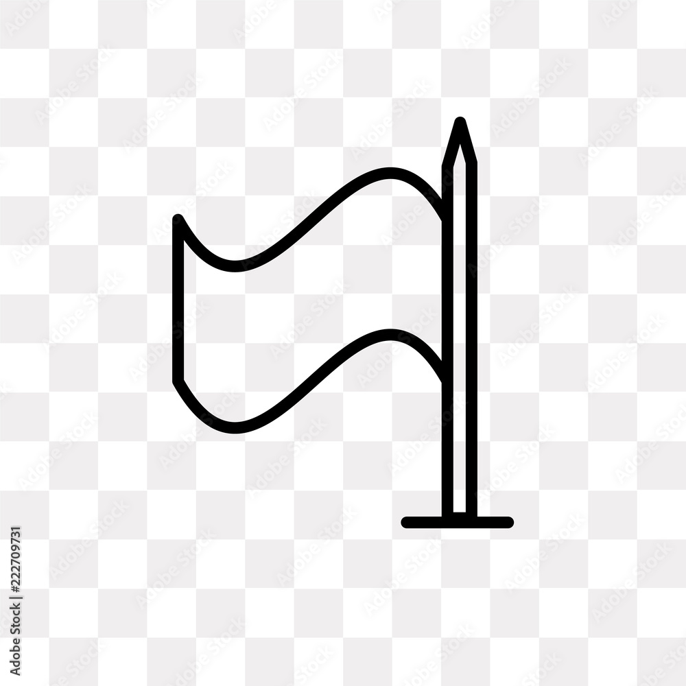 white flag icon on transparent background. Modern icons vector ...