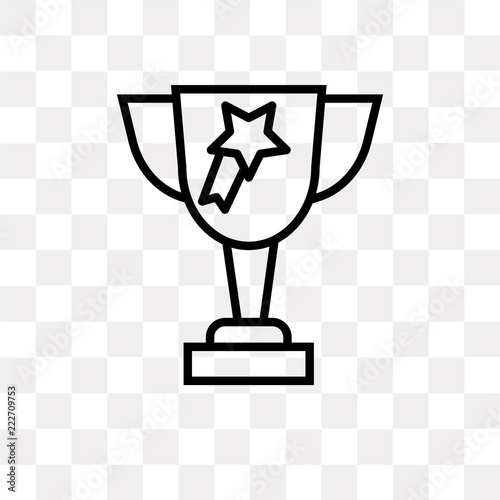 trophy icon on transparent background. Modern icons vector illustration. Trendy trophy icons