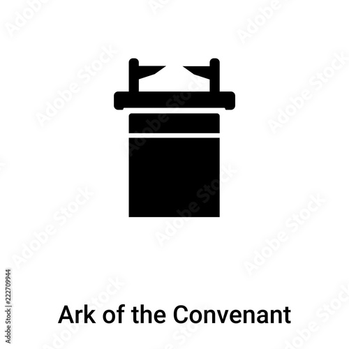 Ark of the Convenant icon vector isolated on white background, logo concept of Ark of the Convenant sign on transparent background, black filled symbol