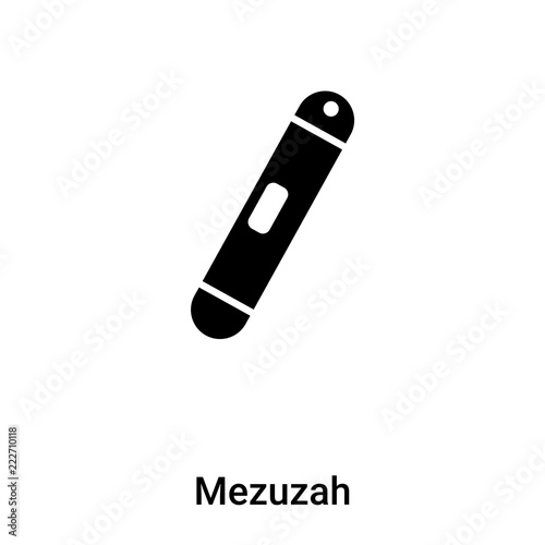 Mezuzah icon vector isolated on white background, logo concept of Mezuzah sign on transparent background, black filled symbol