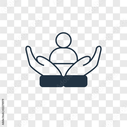 social care icons isolated on transparent background. Modern and editable social care icon. Simple icon vector illustration.