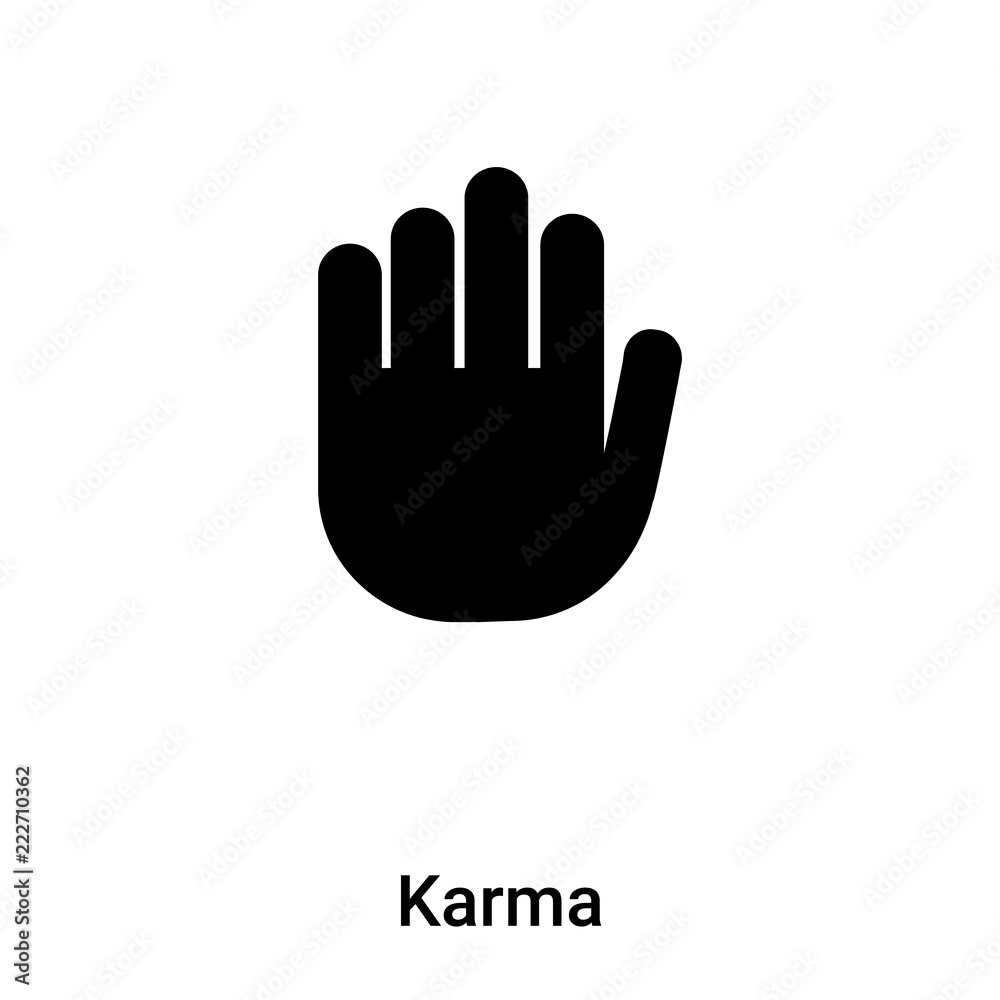 Karma icon vector isolated on white background, logo concept of Karma sign on transparent background, black filled symbol Karma icon vector isolated on white background, logo concept of Karma sign on transparent background, black filled symbol