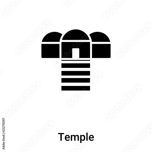 Temple icon vector isolated on white background, logo concept of Temple sign on transparent background, black filled symbol