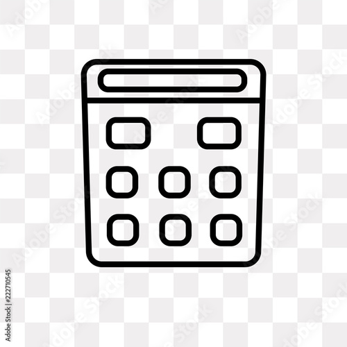 school calculator icon on transparent background. Modern icons vector illustration. Trendy school calculator icons