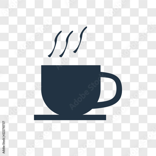 coffee cup icons isolated on transparent background. Modern and editable coffee cup icon. Simple icon vector illustration.