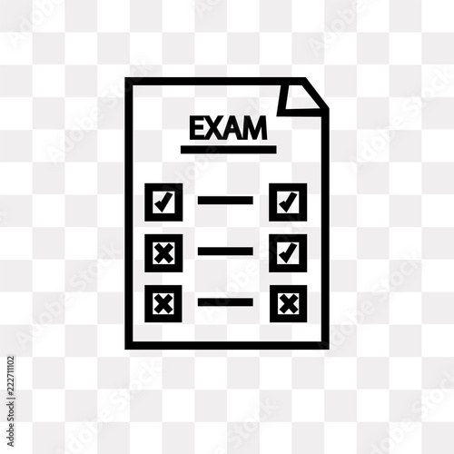 final test icon on transparent background. Modern icons vector illustration. Trendy final test icons