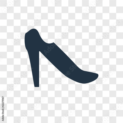 high heel icons isolated on transparent background. Modern and editable high heel icon. Simple icon vector illustration.