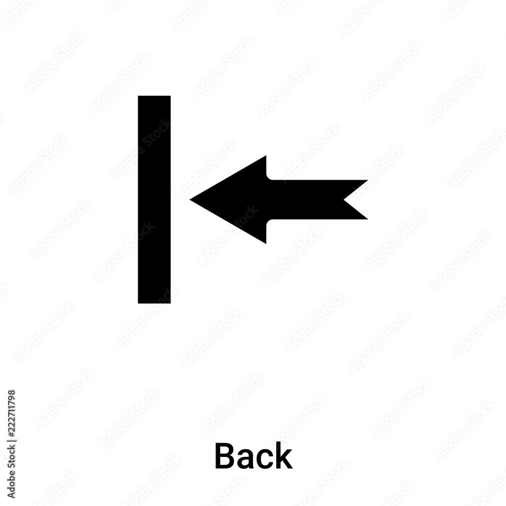 Back icon vector isolated on white background, logo concept of Back sign on transparent background, black filled symbol Back icon vector isolated on white background, logo concept of Back sign on transparent background, black filled symbol