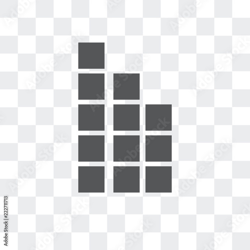 tetris icon isolated on transparent background. Modern and editable tetris icon. Simple icons vector illustration.