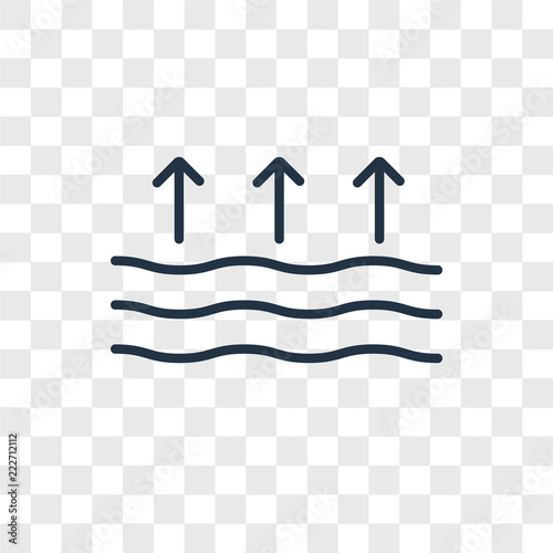 evaporation icons isolated on transparent background. Modern and editable evaporation icon. Simple icon vector illustration.
