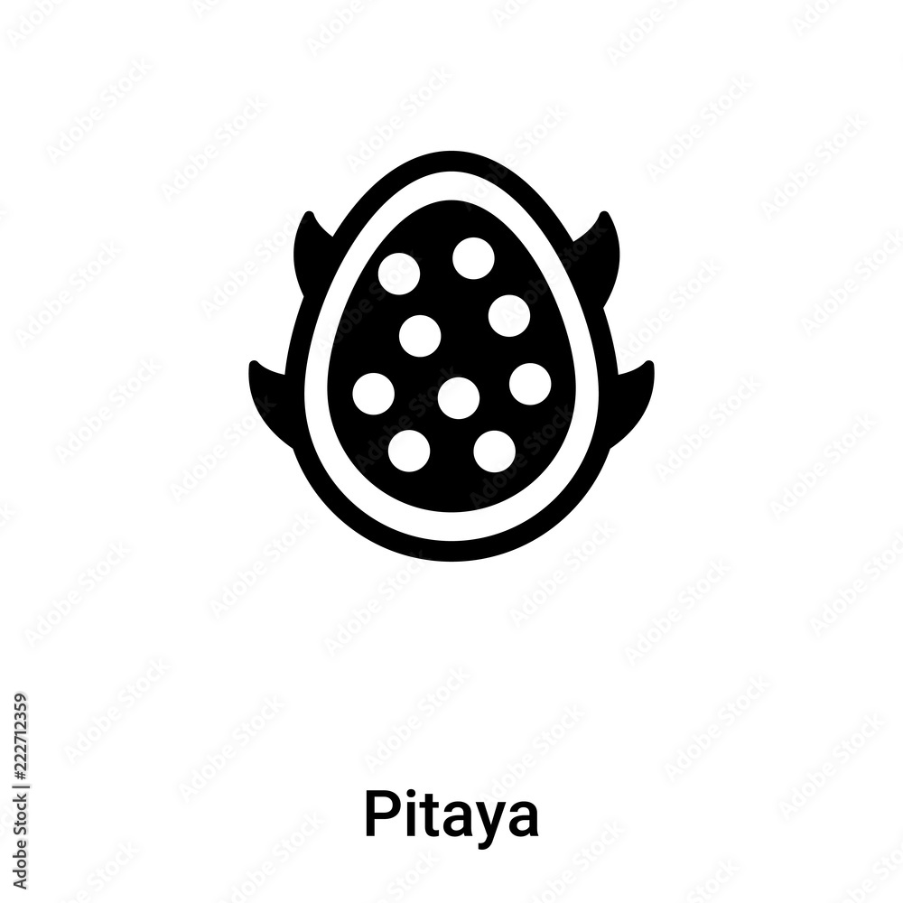 Pitaya icon vector isolated on white background, logo concept of Pitaya sign on transparent background, black filled symbol Pitaya icon vector isolated on white background, logo concept of Pitaya sign on transparent background, black filled symbol
