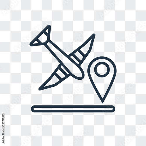 itinerary icon isolated on transparent background. Modern and editable itinerary icon. Simple icons vector illustration.