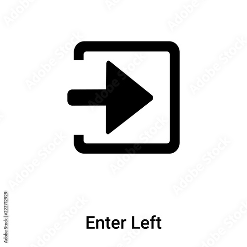 Free Download Enter Left icon vector isolated on white background, logo concept of Enter Left sign on transparent background, black filled symbol - GFXLoad
