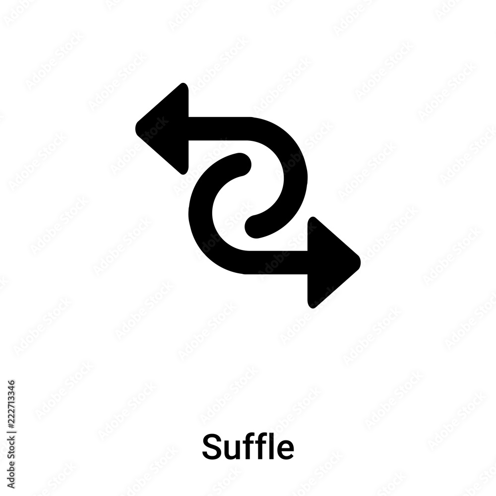 Suffle Symbol icon vector isolated on white background, logo concept of Suffle Symbol sign on transparent background, black filled symbol Suffle Symbol icon vector isolated on white background, logo concept of Suffle Symbol sign on transparent background, black filled symbol