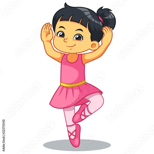 Ballerina Girl Practicing Ballet