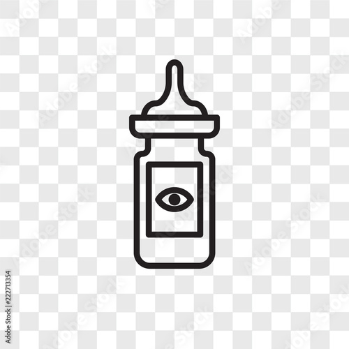 eye drops icons isolated on transparent background. Modern and editable eye drops icon. Simple icon vector illustration.
