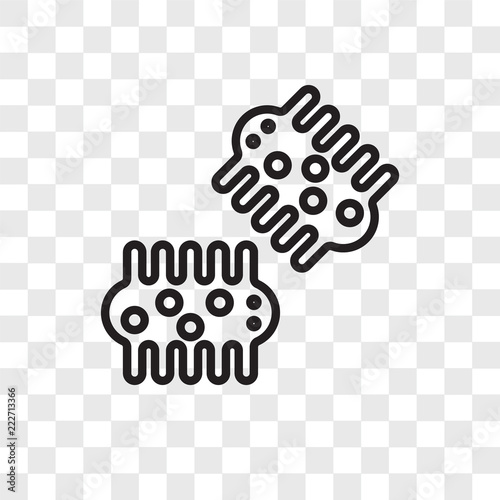microbe icons isolated on transparent background. Modern and editable microbe icon. Simple icon vector illustration.
