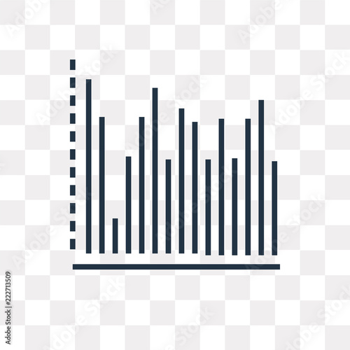 bar chart icon on transparent background. Modern icons vector illustration. Trendy bar chart icons