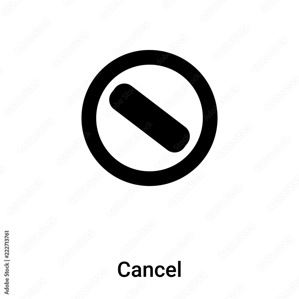 Cancel icon vector isolated on white background, logo concept of Cancel sign on transparent background, black filled symbol Cancel icon vector isolated on white background, logo concept of Cancel sign on transparent background, black filled symbol
