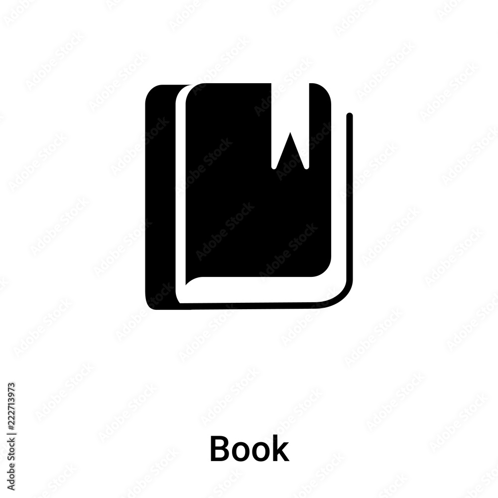 Book icon vector isolated on white background, logo concept of Book sign on transparent background, black filled symbol Book icon vector isolated on white background, logo concept of Book sign on transparent background, black filled symbol