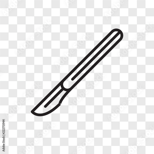 scalpel icons isolated on transparent background. Modern and editable scalpel icon. Simple icon vector illustration.