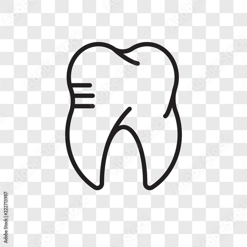 molar icons isolated on transparent background. Modern and editable molar icon. Simple icon vector illustration.