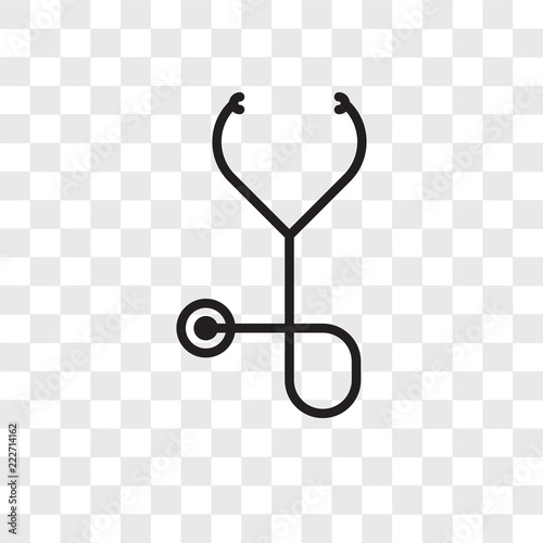 stethoscope icons isolated on transparent background. Modern and editable stethoscope icon. Simple icon vector illustration.