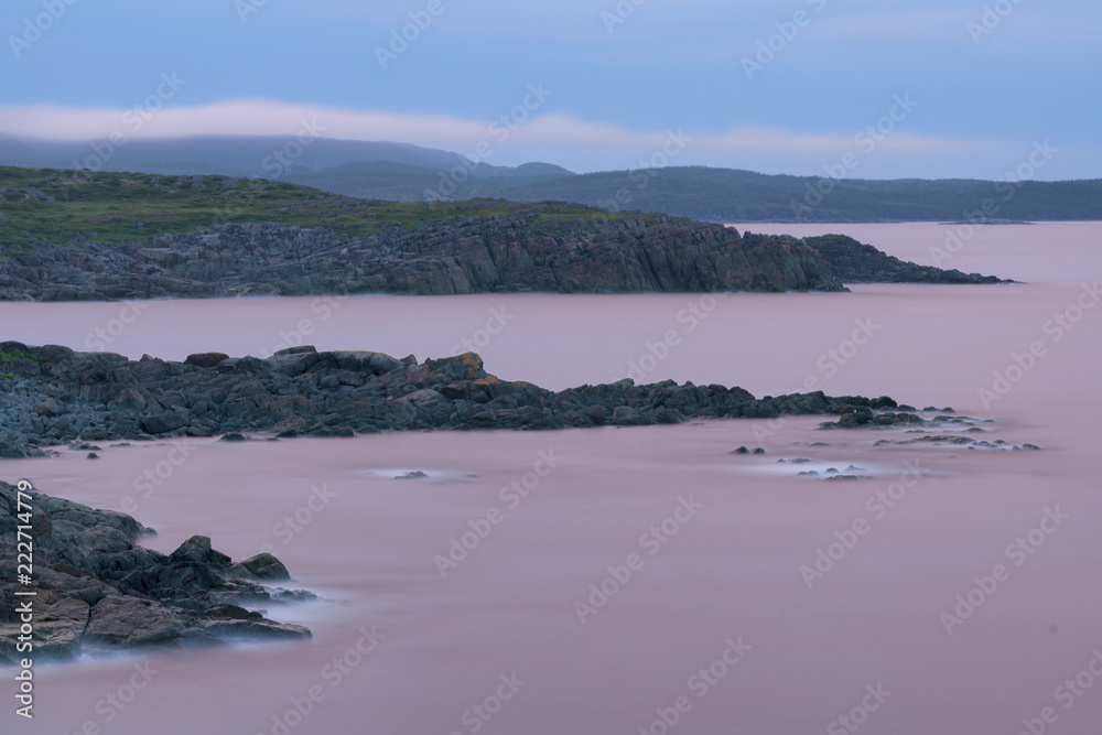 St. Anthony harbour at twilight in Newfoundland