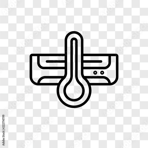 air conditioner icons isolated on transparent background. Modern and editable air conditioner icon. Simple icon vector illustration.