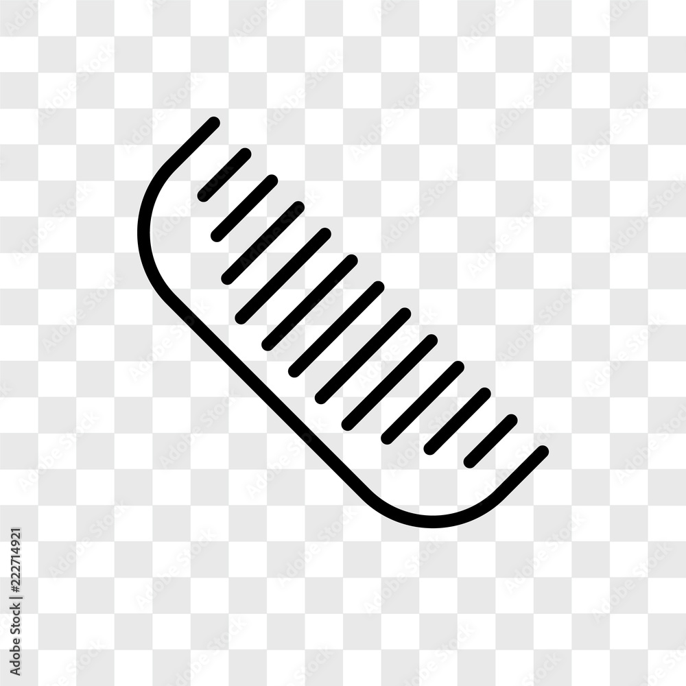 comb icons isolated on transparent background. Modern and editable comb icon. Simple icon vector illustration. - obrazy, fototapety, plakaty 