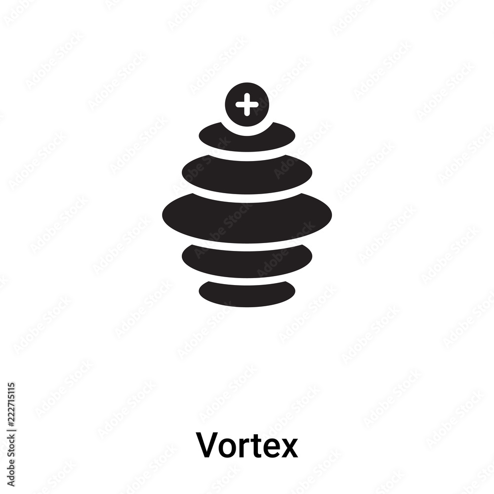 Vortex icon vector isolated on white background, logo concept of Vortex sign on transparent background, black filled symbol Vortex icon vector isolated on white background, logo concept of Vortex sign on transparent background, black filled symbol